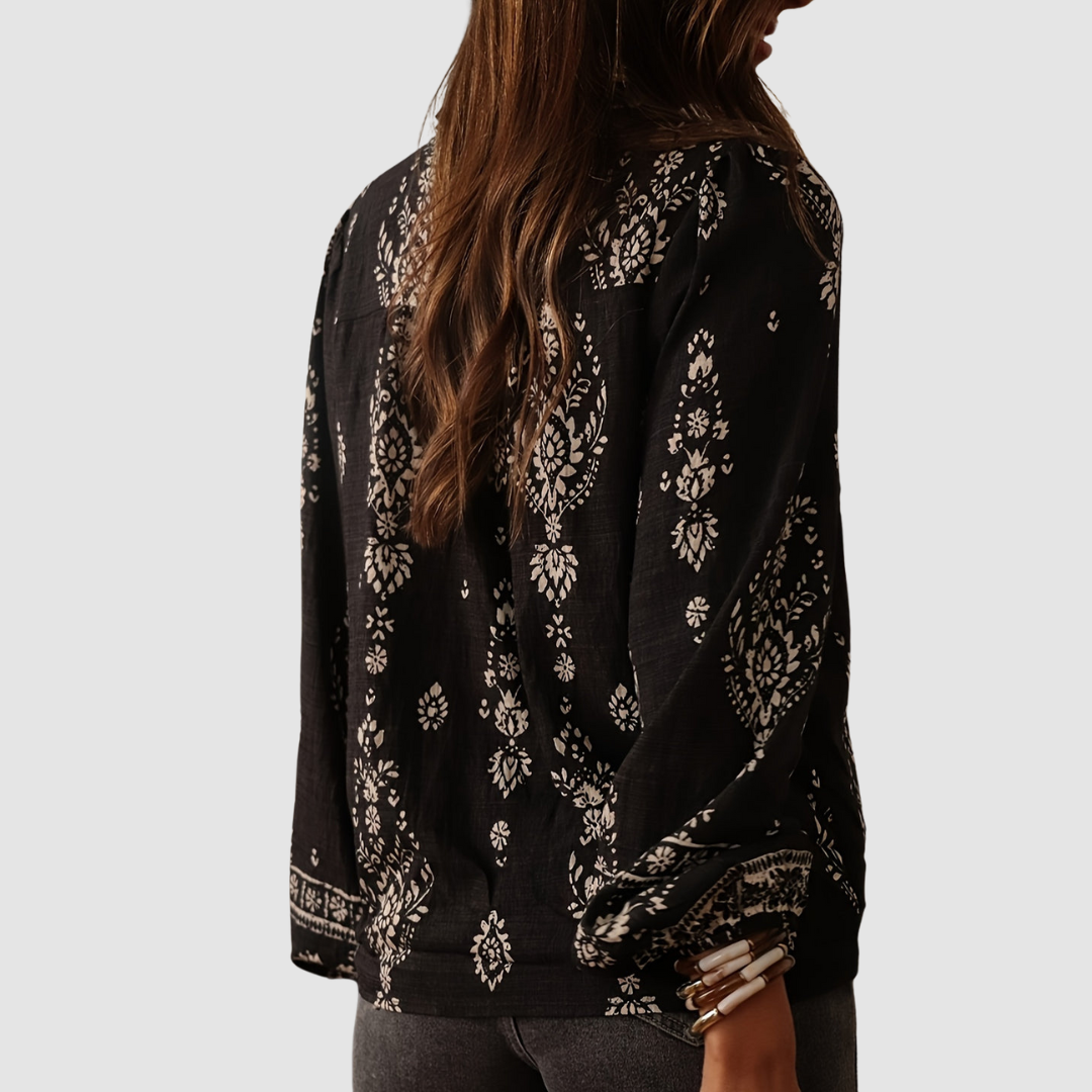 Jessica | Women's Chic Breathable Boho Blouse-The Yellow Prime