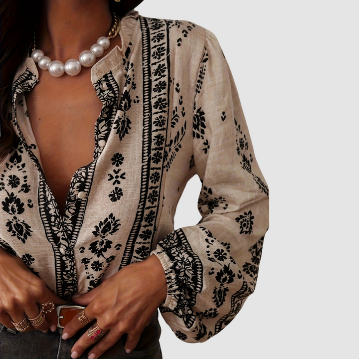 Jessica | Women's Chic Breathable Boho Blouse-The Yellow Prime