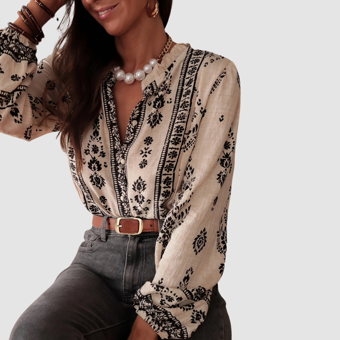 Jessica | Women's Chic Breathable Boho Blouse-The Yellow Prime