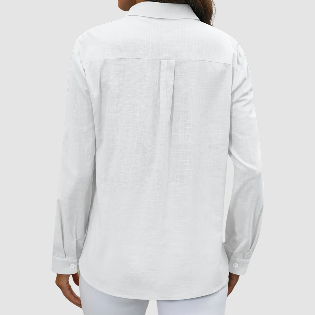Celest | Women's Elegant Pocket Blouse-The Yellow Prime