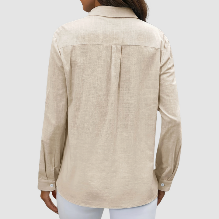 Celest | Women's Elegant Pocket Blouse-The Yellow Prime