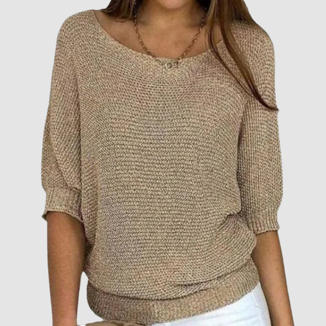 Evonne | Women's Elegant Knitted Sweater-The Yellow Prime