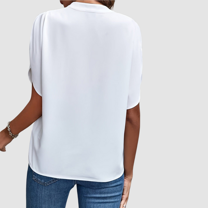 Elain | Women's Draped Blouse-The Yellow Prime