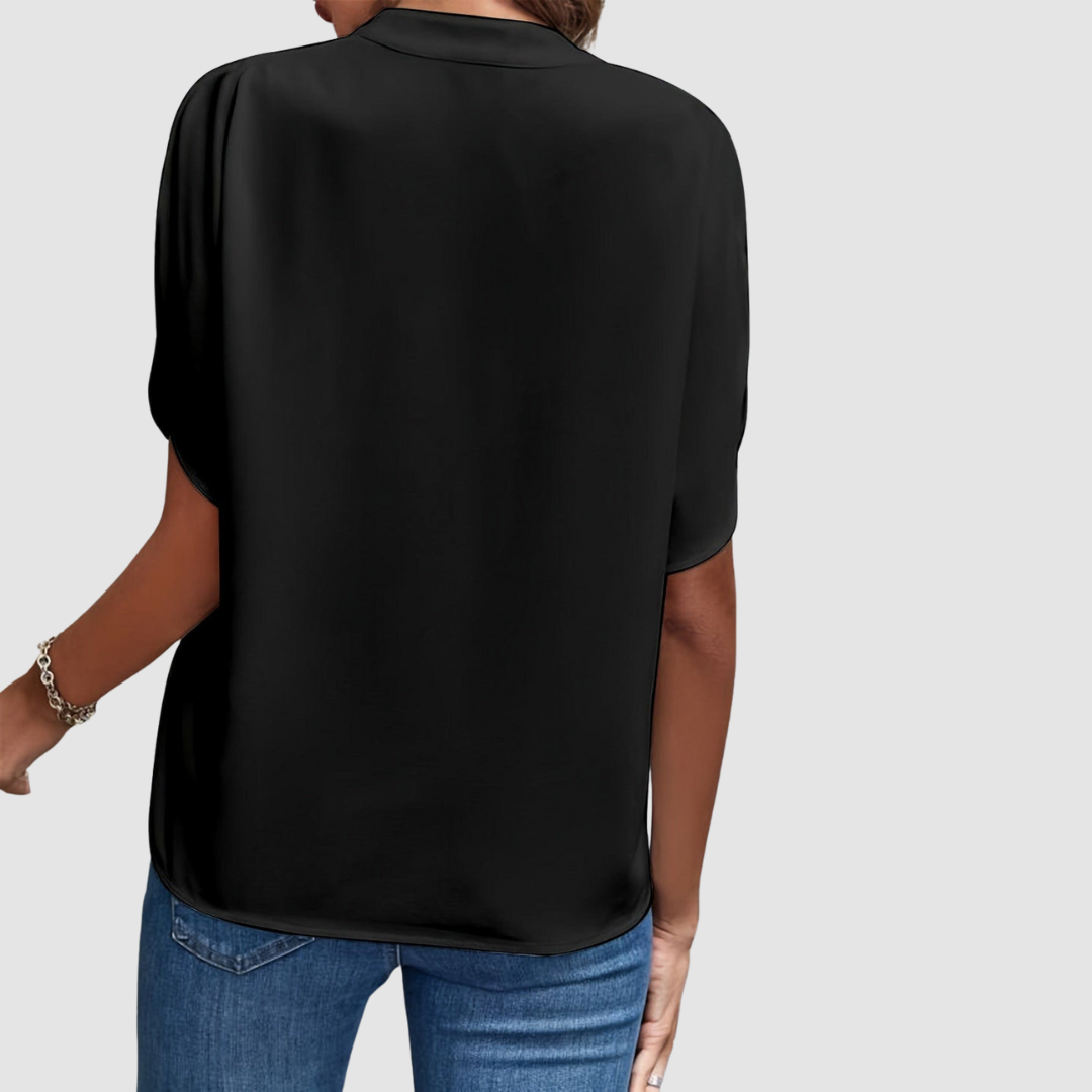 Elain | Women's Draped Blouse-The Yellow Prime