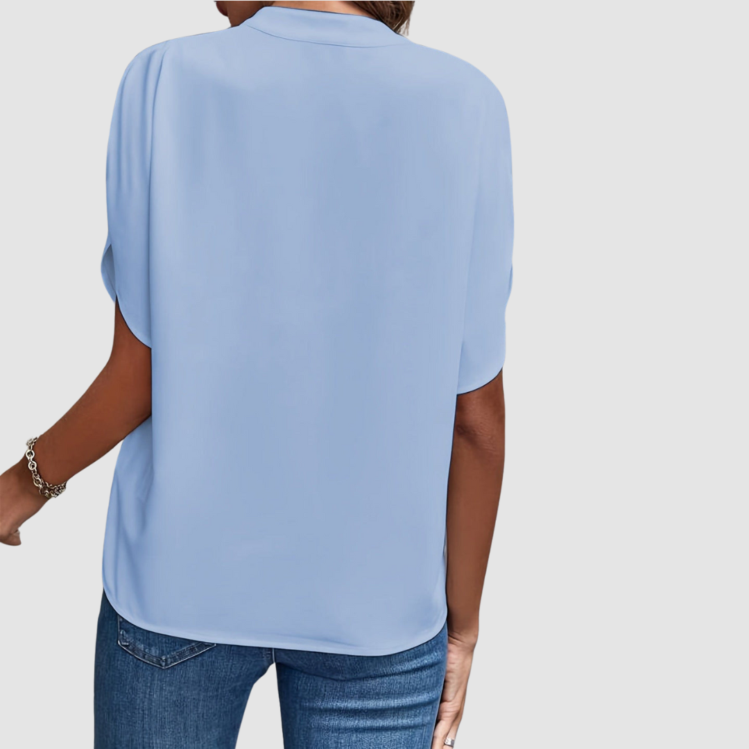 Elain | Women's Draped Blouse-The Yellow Prime