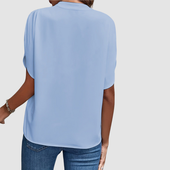 Elain | Women's Draped Blouse-The Yellow Prime
