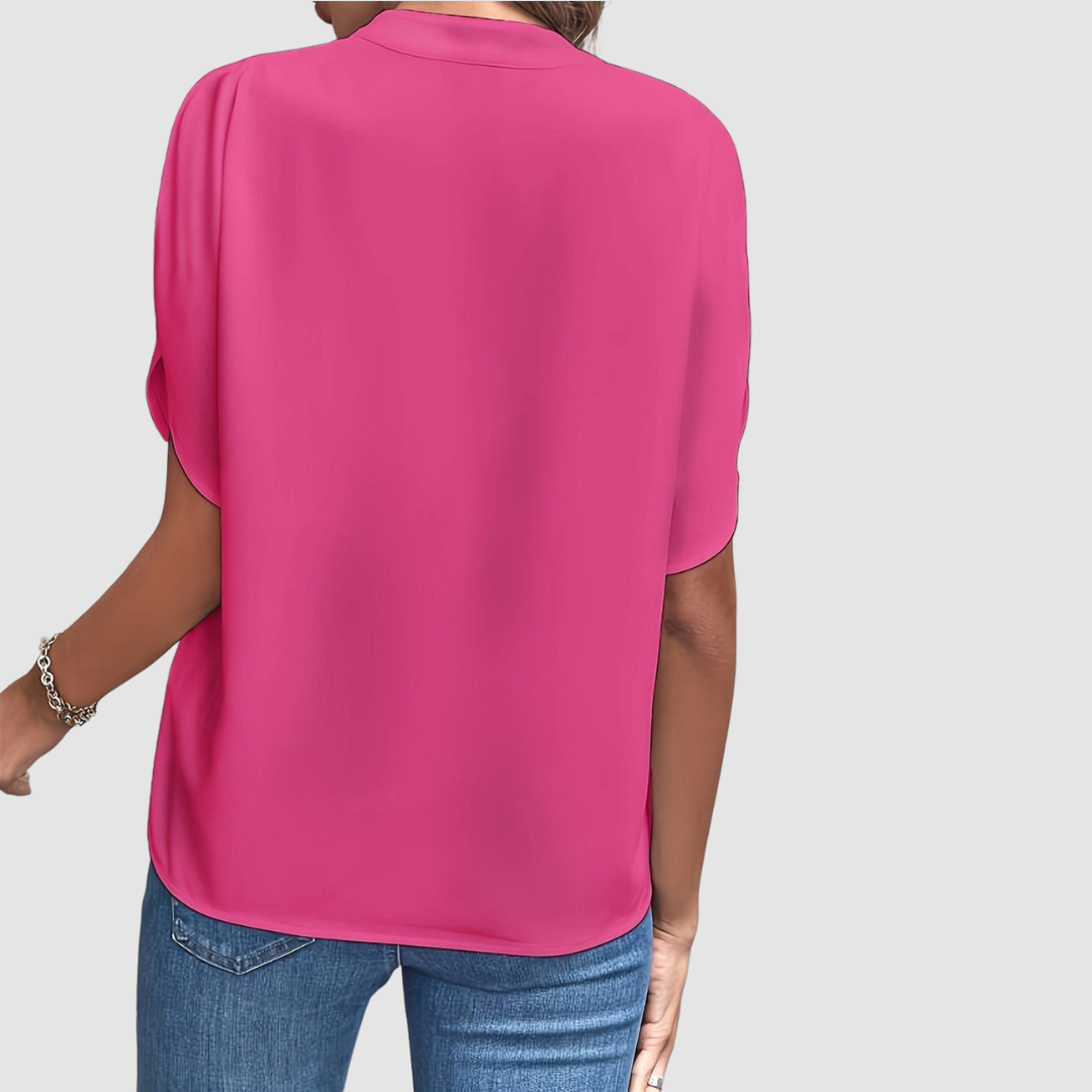 Elain | Women's Draped Blouse-The Yellow Prime