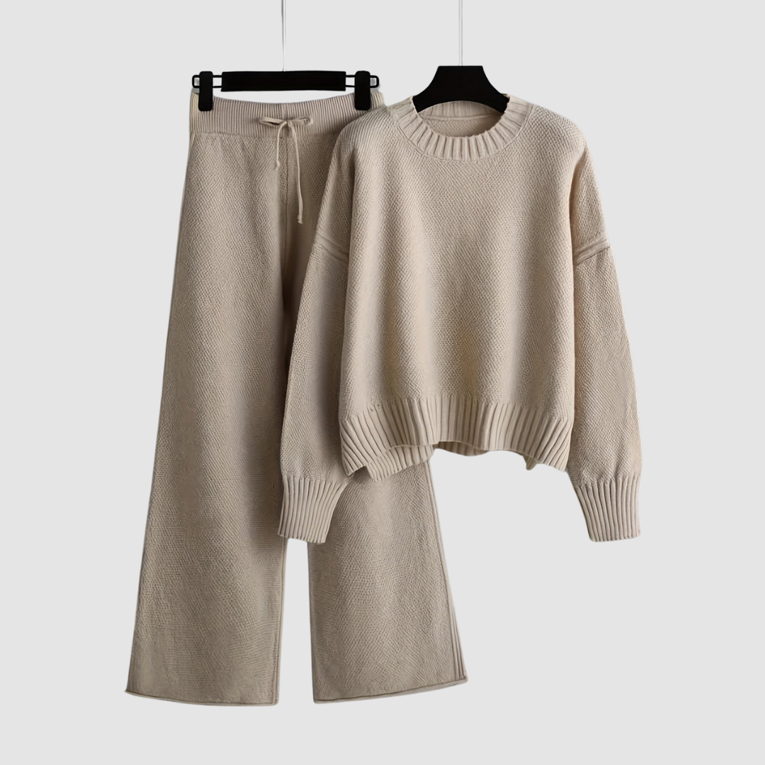 Emily | Women's Cozy Knit Loungewear Set-The Yellow Prime