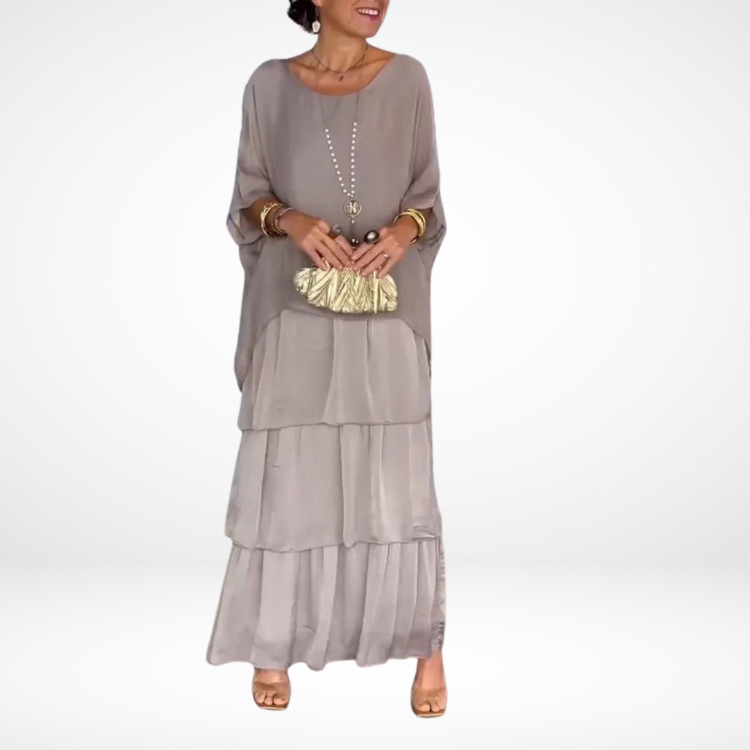 Hylda | Women's Artistic Loose Maxi Dress-The Yellow Prime