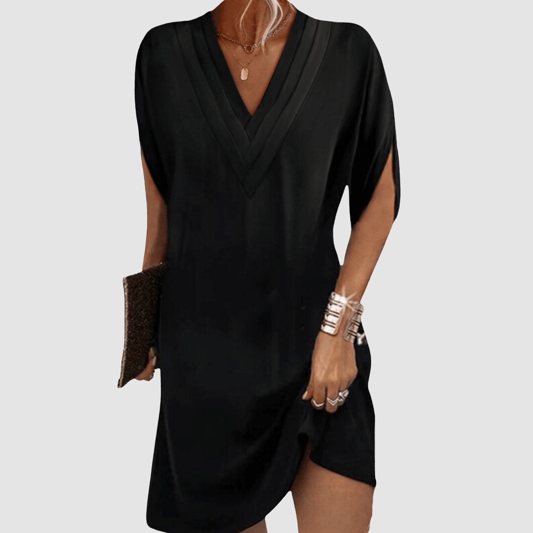 Alysa | Women's Elegant Half-Sleeve Dress-The Yellow Prime