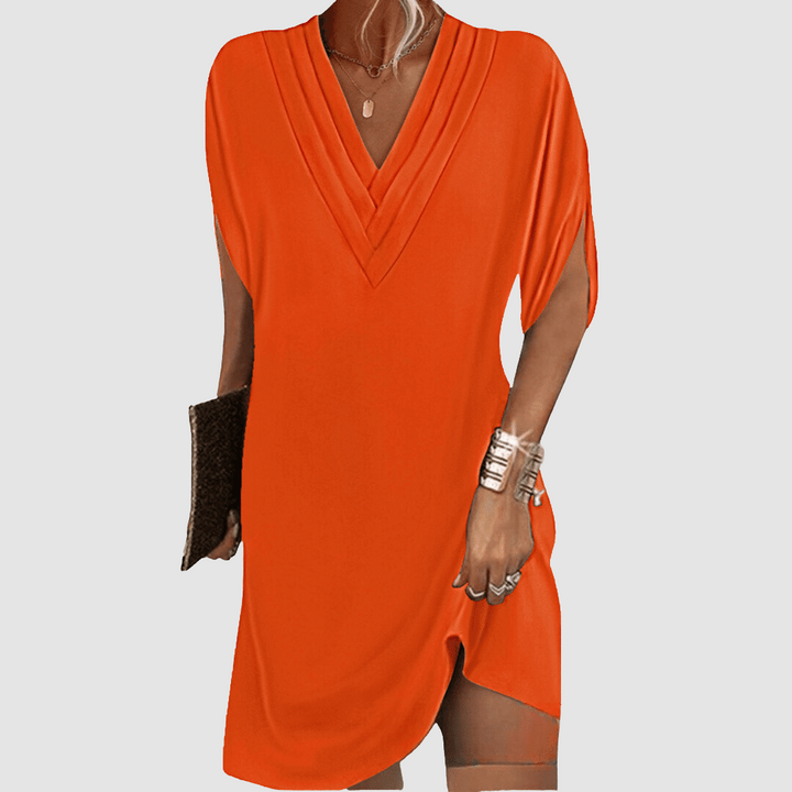 Alysa | Women's Elegant Half-Sleeve Dress-The Yellow Prime