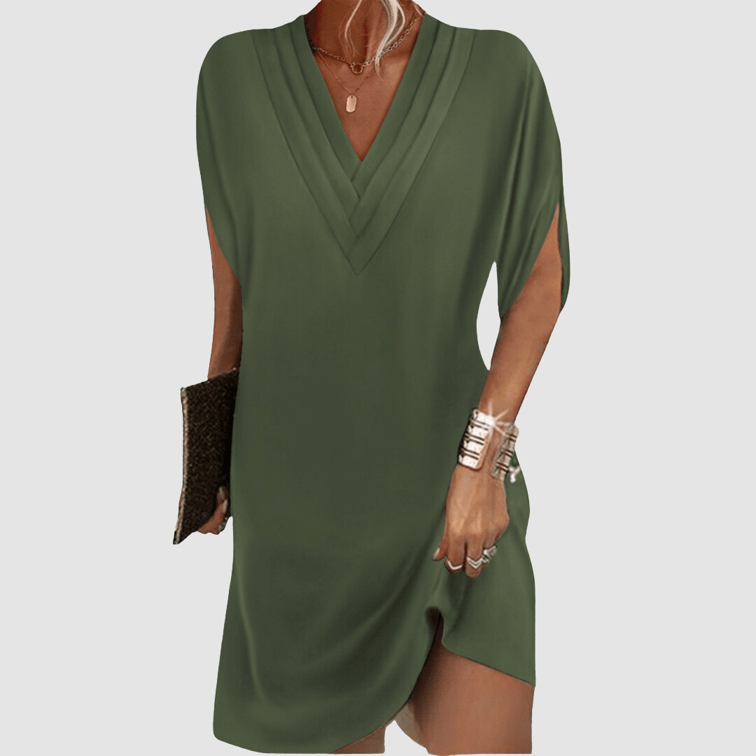 Alysa | Women's Elegant Half-Sleeve Dress-The Yellow Prime