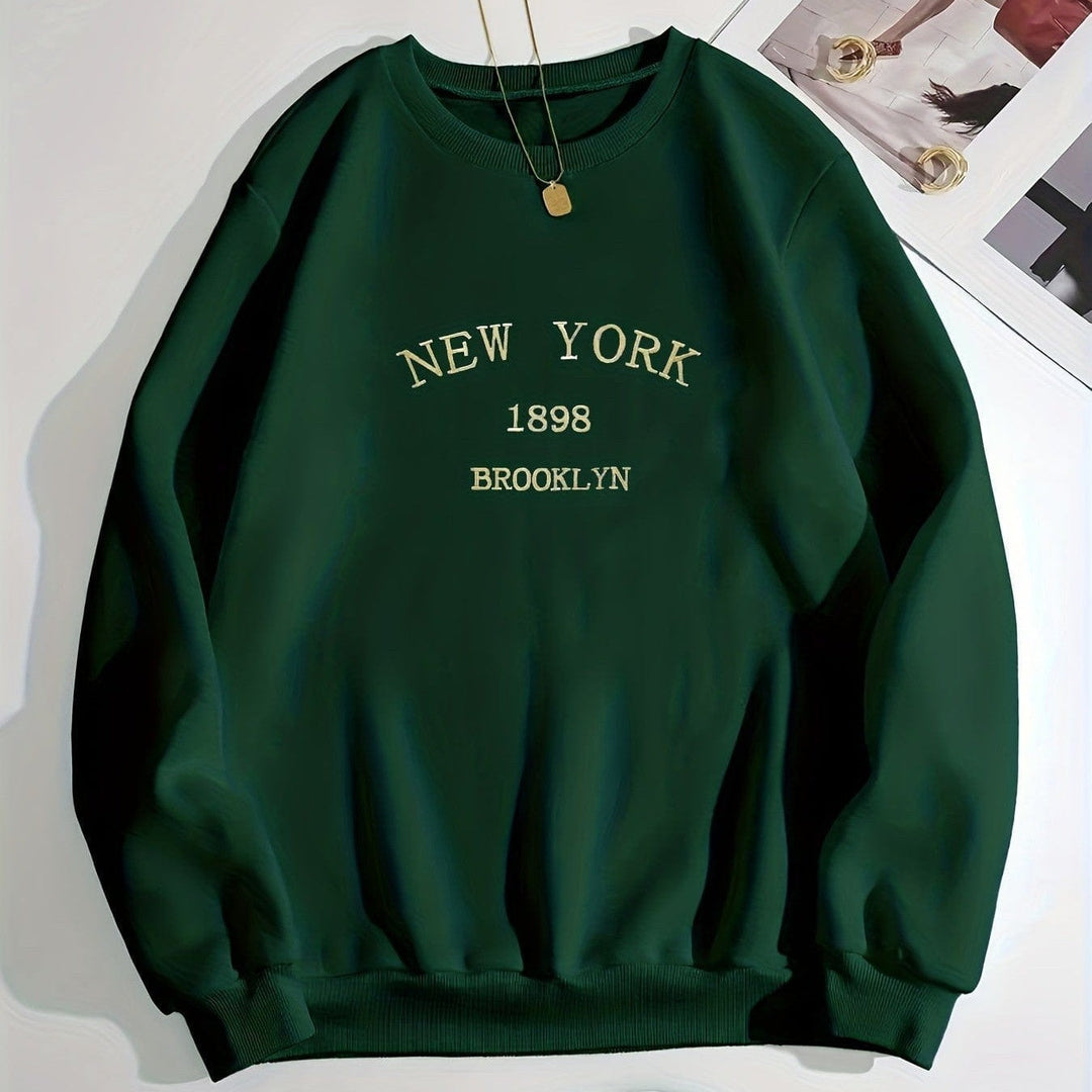Oversized Casual Crewneck Sweatshirt - Comfortable Cotton Pullover-The Yellow Prime