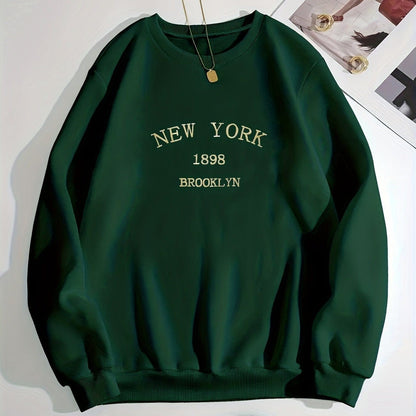 Oversized Casual Crewneck Sweatshirt - Comfortable Cotton Pullover-The Yellow Prime
