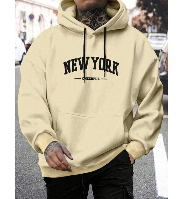Oversized Casual Men's Hoodie - Comfortable Pullover for Urban Style-The Yellow Prime