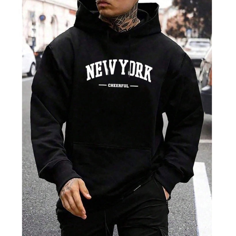 Oversized Casual Men's Hoodie - Comfortable Pullover for Urban Style-The Yellow Prime