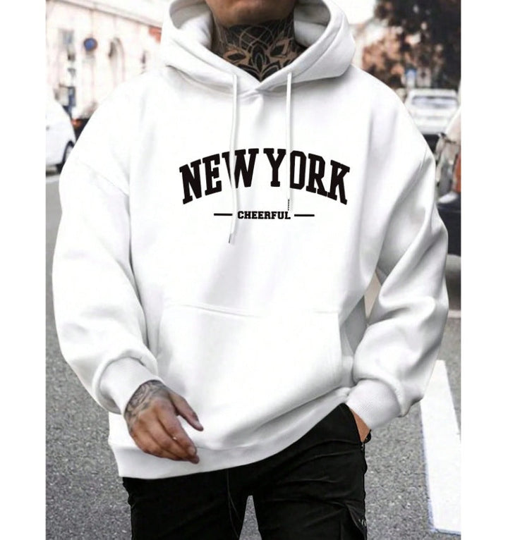 Oversized Casual Men's Hoodie - Comfortable Pullover for Urban Style-The Yellow Prime