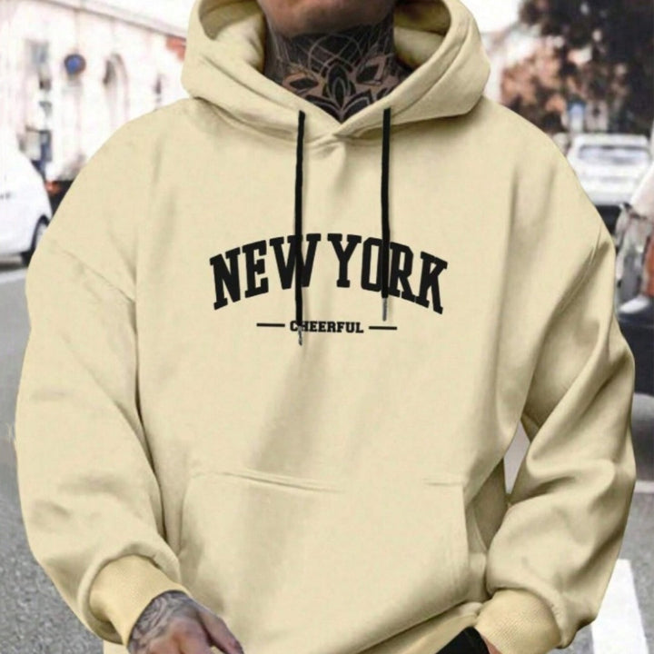 Oversized Casual Men's Hoodie - Comfortable Pullover for Urban Style-The Yellow Prime