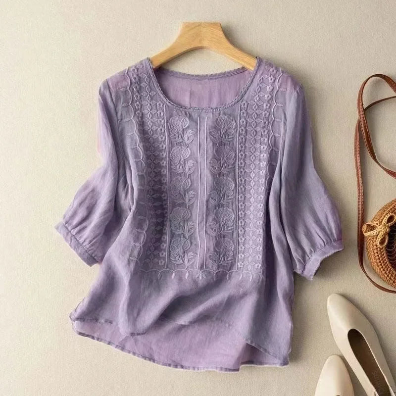 Patricia | Women's Elegant Soft Blouse-The Yellow Prime