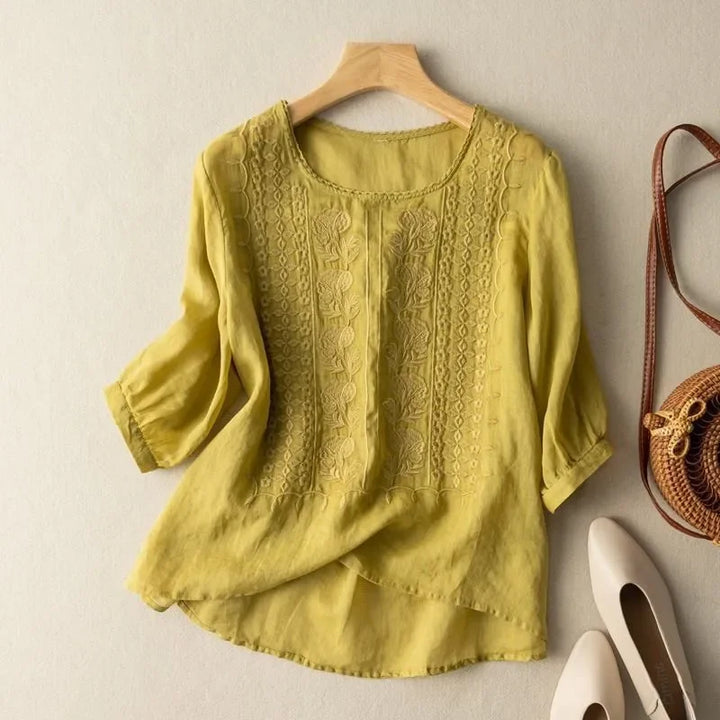 Patricia | Women's Elegant Soft Blouse-The Yellow Prime