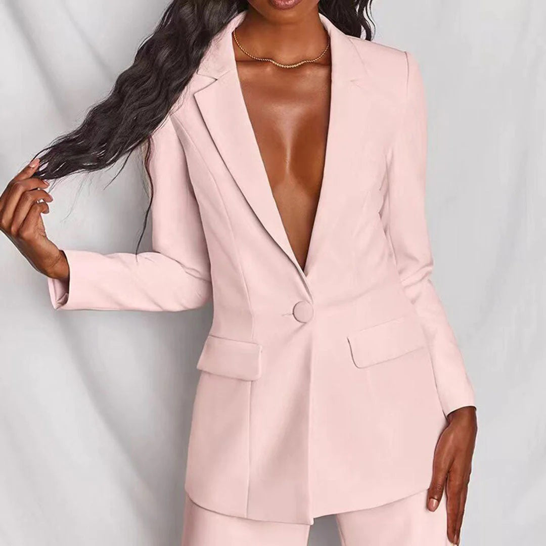 Women's Elegant Blazer and Pants Set for Stylish Outfits-The Yellow Prime