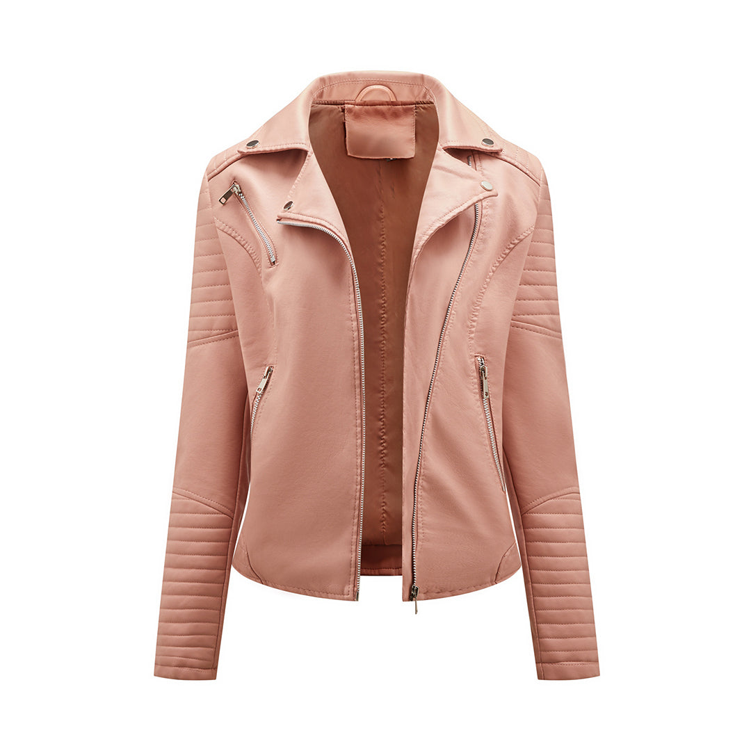 Women's Leather Biker Jacket