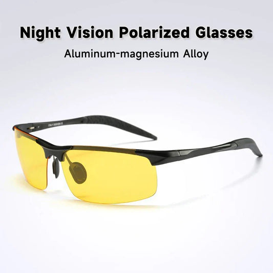 Polarized Night Vision Glasses with Aluminum Frame for Day and Night Driving-The Yellow Prime