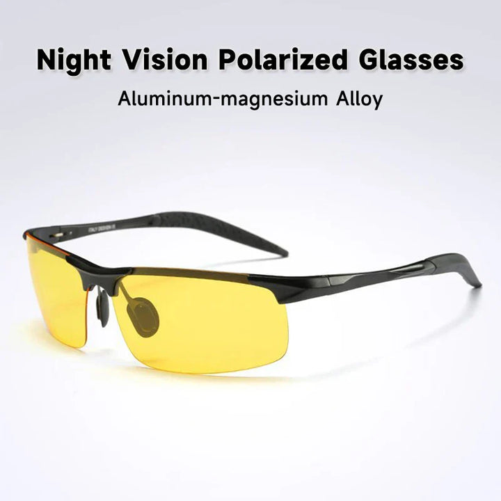 Polarized Night Vision Glasses with Aluminum Frame for Day and Night Driving-The Yellow Prime