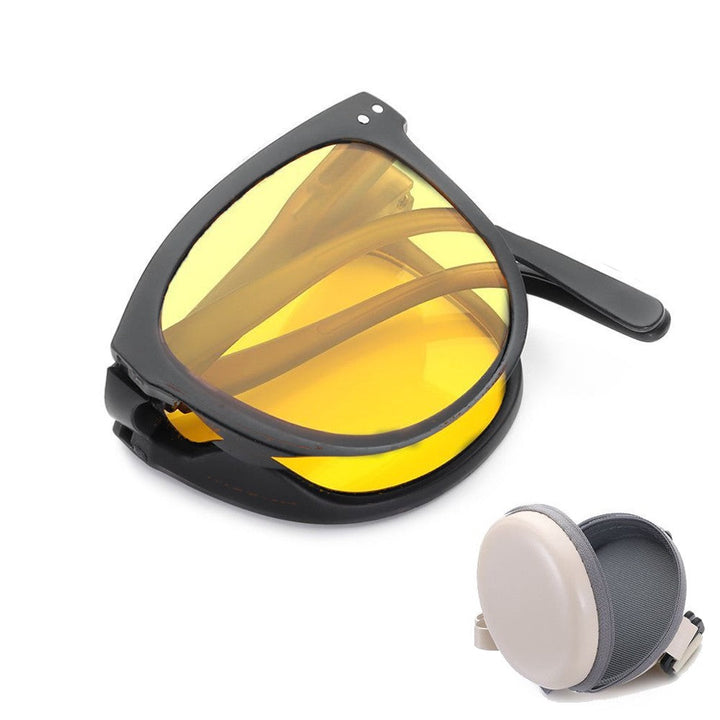 Women's Lightweight Foldable Sunglasses – Oval Design, UV400 Protection-The Yellow Prime