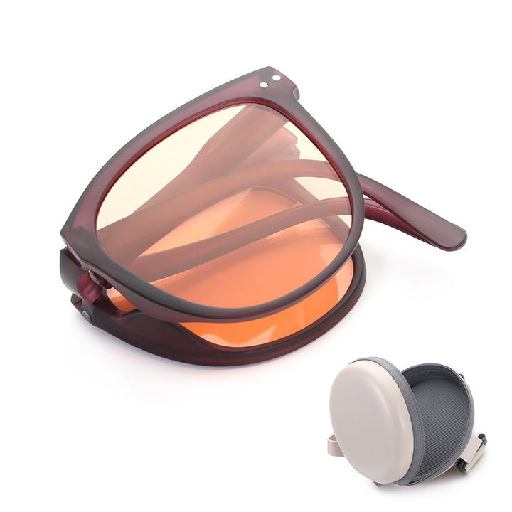 Women's Lightweight Foldable Sunglasses – Oval Design, UV400 Protection-The Yellow Prime