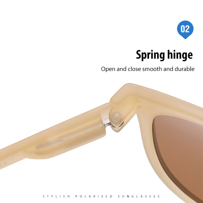Women's Lightweight Foldable Sunglasses – Oval Design, UV400 Protection-The Yellow Prime