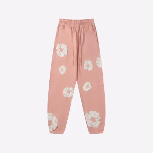 Printed Denim-Style Sweatpants – Unisex Casual Wear