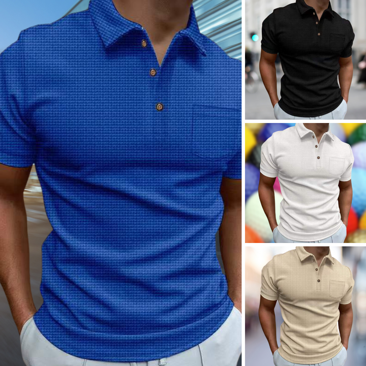 Men's Structured Summer Polo Shirt-The Yellow Prime