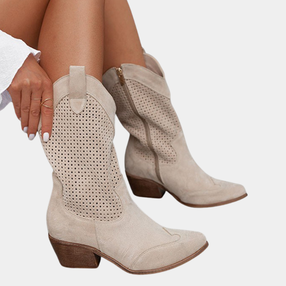 Rachelle | Women's Cowboy Style Orthopedic Boots-The Yellow Prime