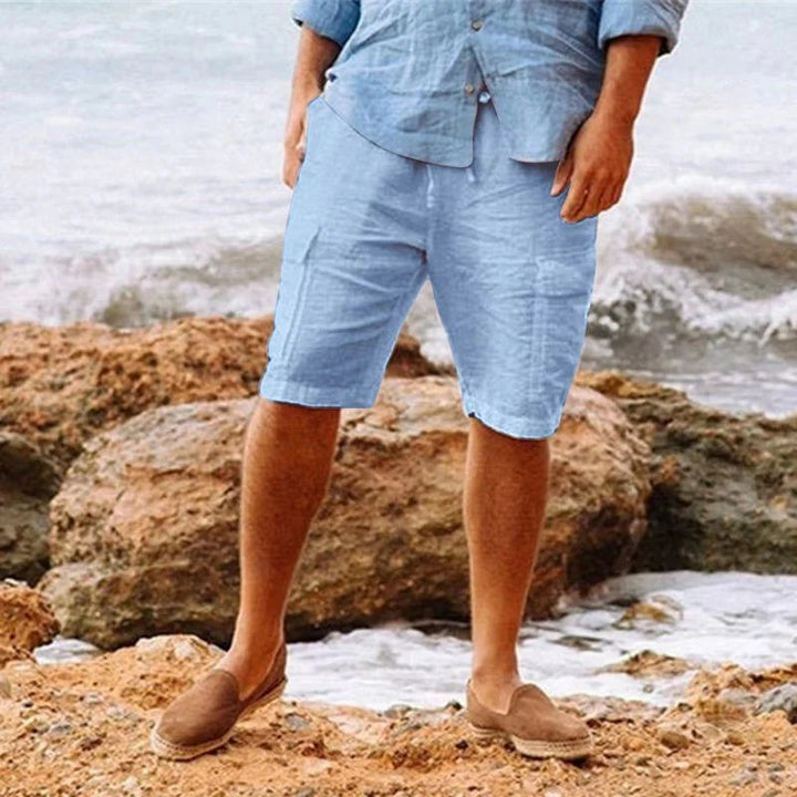 Reijer | Men's Stylish Short Linen Pants-The Yellow Prime