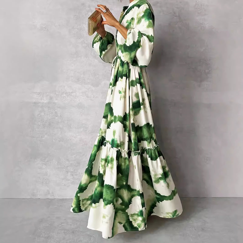 Reyna | Women's Long Sleeve Maxi Dress-The Yellow Prime