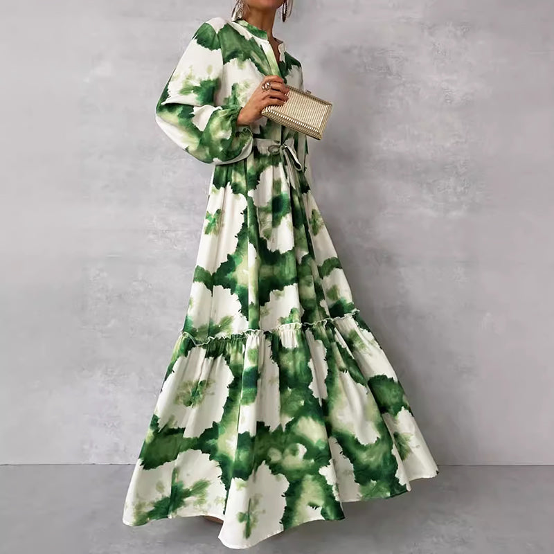 Reyna | Women's Long Sleeve Maxi Dress-The Yellow Prime
