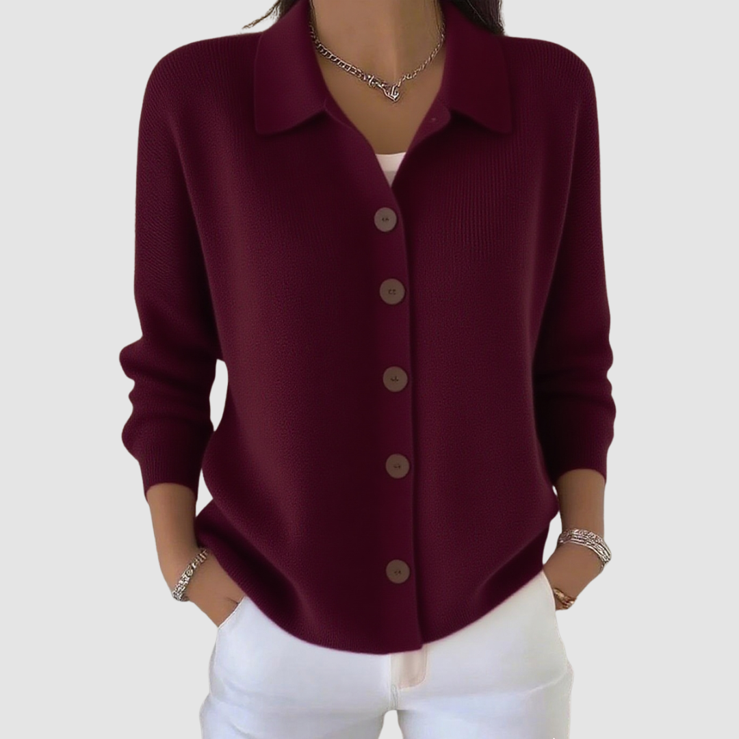 Riah | Women's Button-Up Knit Cardigan-The Yellow Prime