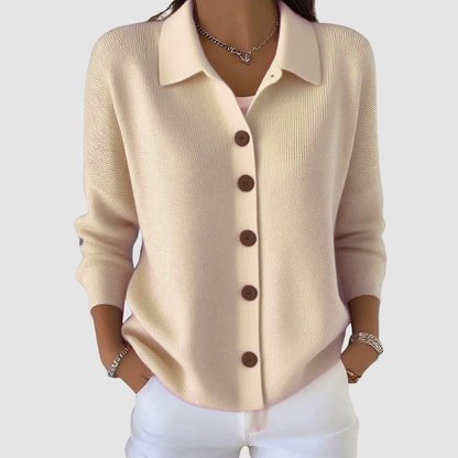 Riah | Women's Button-Up Knit Cardigan-The Yellow Prime