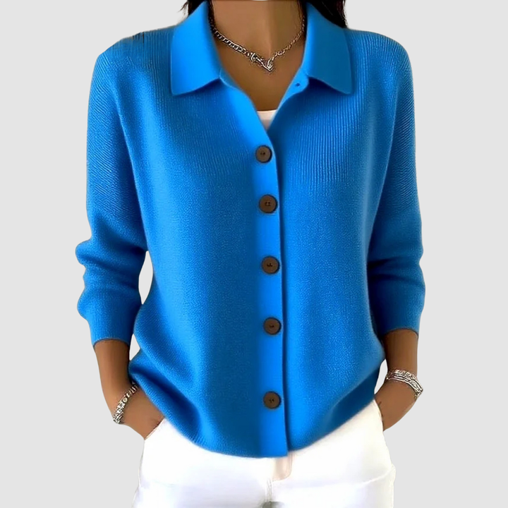 Riah | Women's Button-Up Knit Cardigan-The Yellow Prime