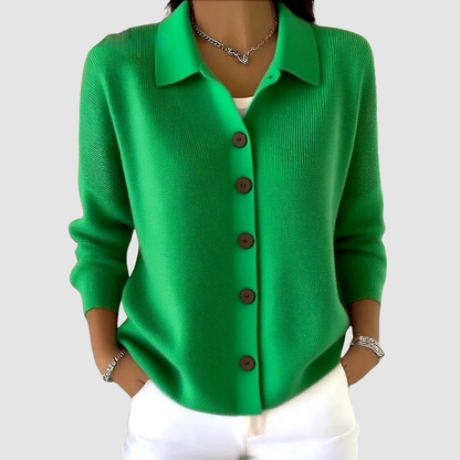 Riah | Women's Button-Up Knit Cardigan-The Yellow Prime