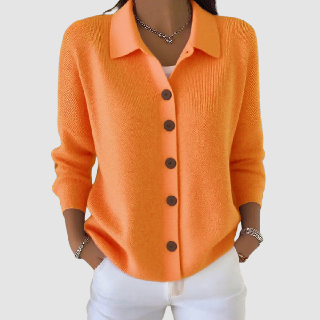 Riah | Women's Button-Up Knit Cardigan-The Yellow Prime