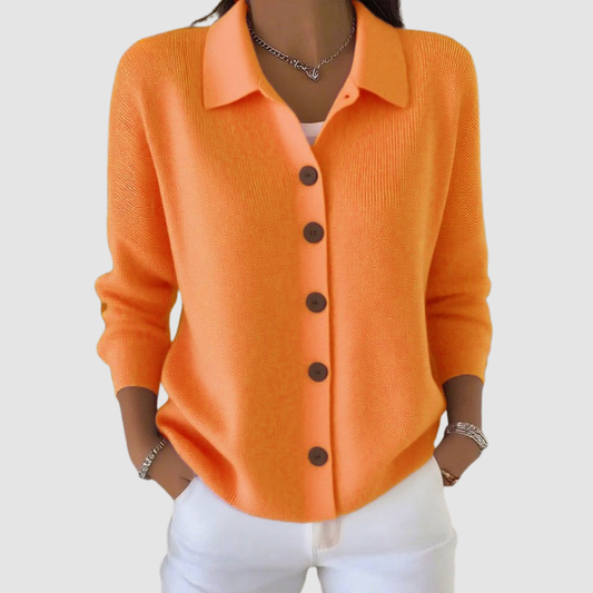 Riah | Women's Button-Up Knit Cardigan-The Yellow Prime