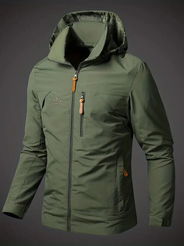 Men's Stylish Waterproof Rain Jacket for All-Weather Protection