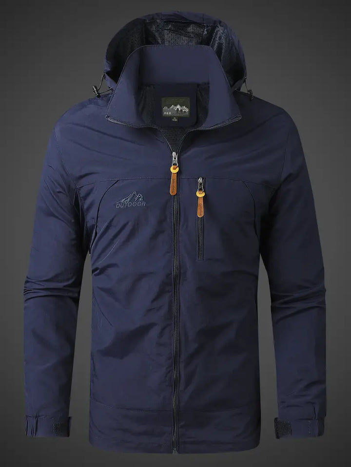 Men's Stylish Waterproof Rain Jacket for All-Weather Protection