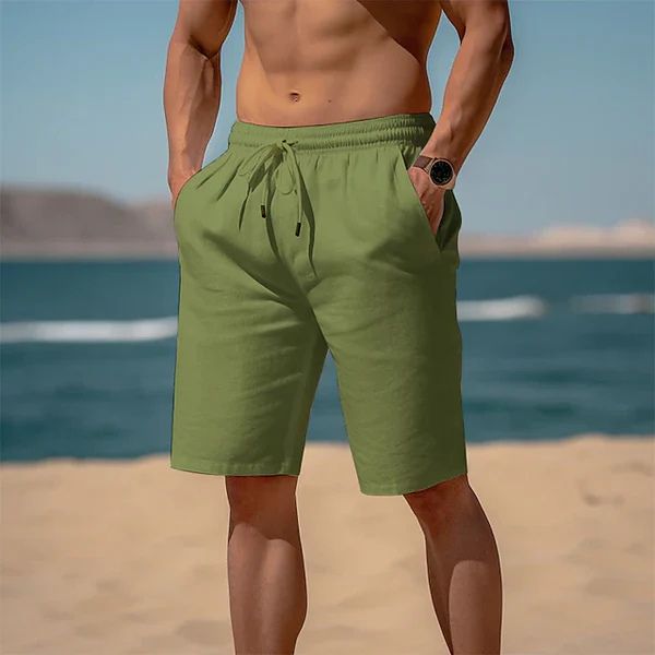Rocco | Men's Stylish Summer Linen Shorts-The Yellow Prime