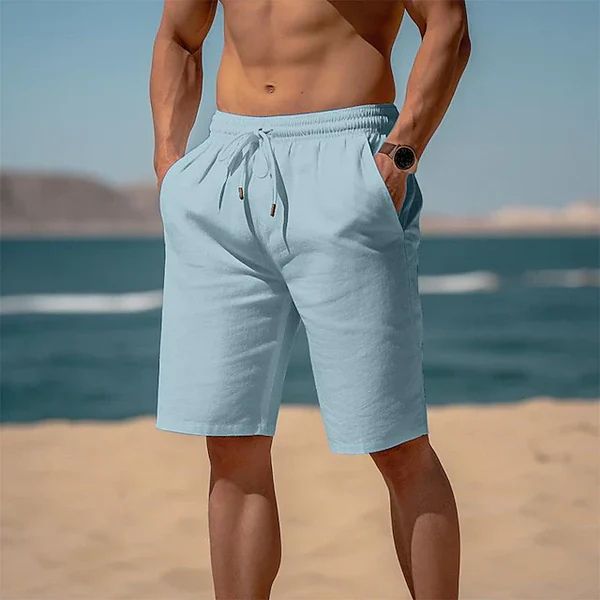 Rocco | Men's Stylish Summer Linen Shorts-The Yellow Prime