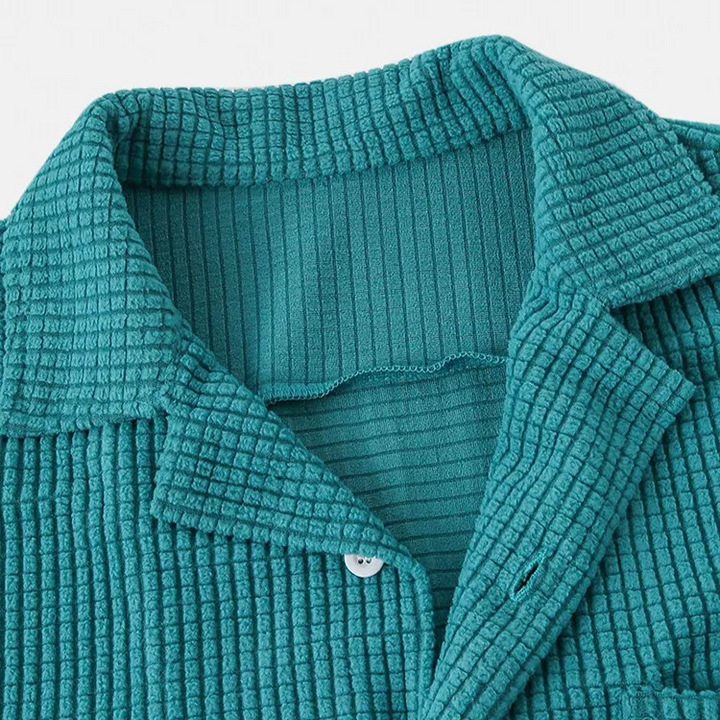Rohan | Lightweight Textured Men's Casual Button-up Shirt-The Yellow Prime