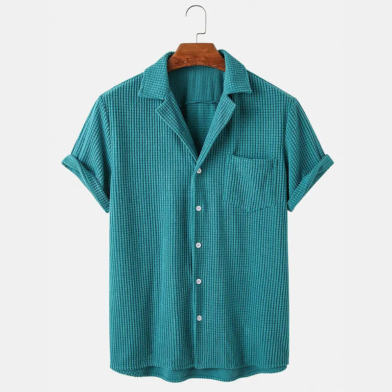 Rohan | Lightweight Textured Men's Casual Button-up Shirt-The Yellow Prime