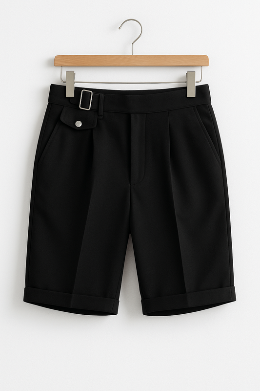 Ronan | Men's Tailored Pleated Summer Shorts-The Yellow Prime